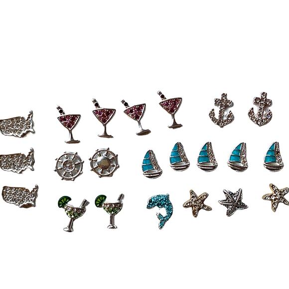 Lot 100+ Floating Locket Jewelry 7mm Charms Travel Vacation Beach Cruise USA New - Picture 2 of 12